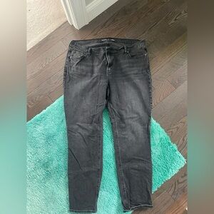 Stylish black/gray Denim Jeans —OLD NAVY MID-RISE 18 TALL